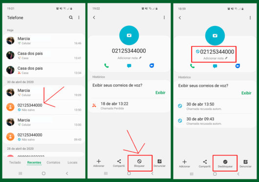 Como bloquear número de telefone